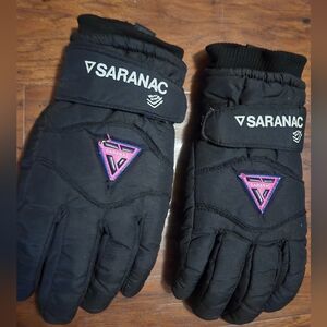Saranac Black Winter Gloves Size M